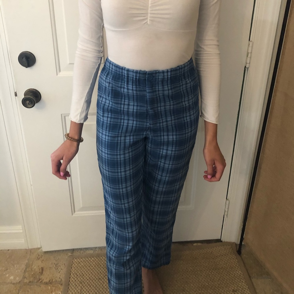 Brandy Melville blue gingham pants